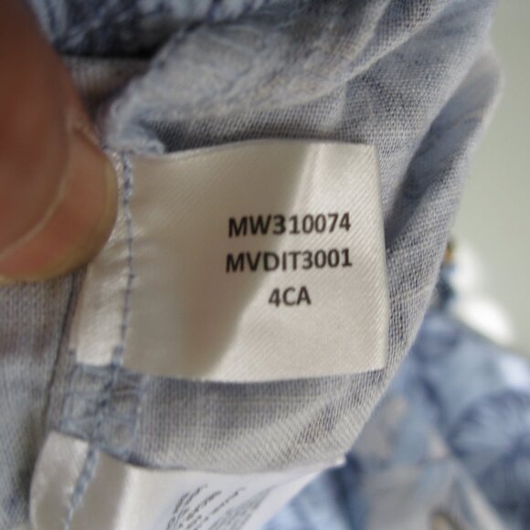 Margaritaville Island Reserve Women Linen Blend Shorts blue tropical floral M - Picture 11 of 14